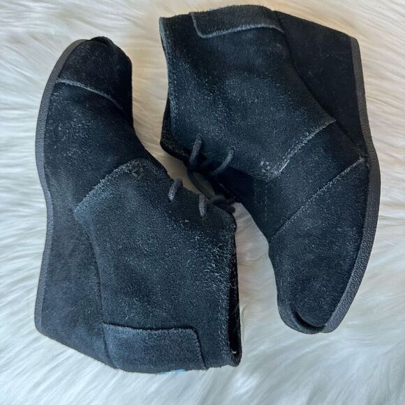 TOMS Desert Black Wedge Bootie Size 5.5 - Picture 11 of 12
